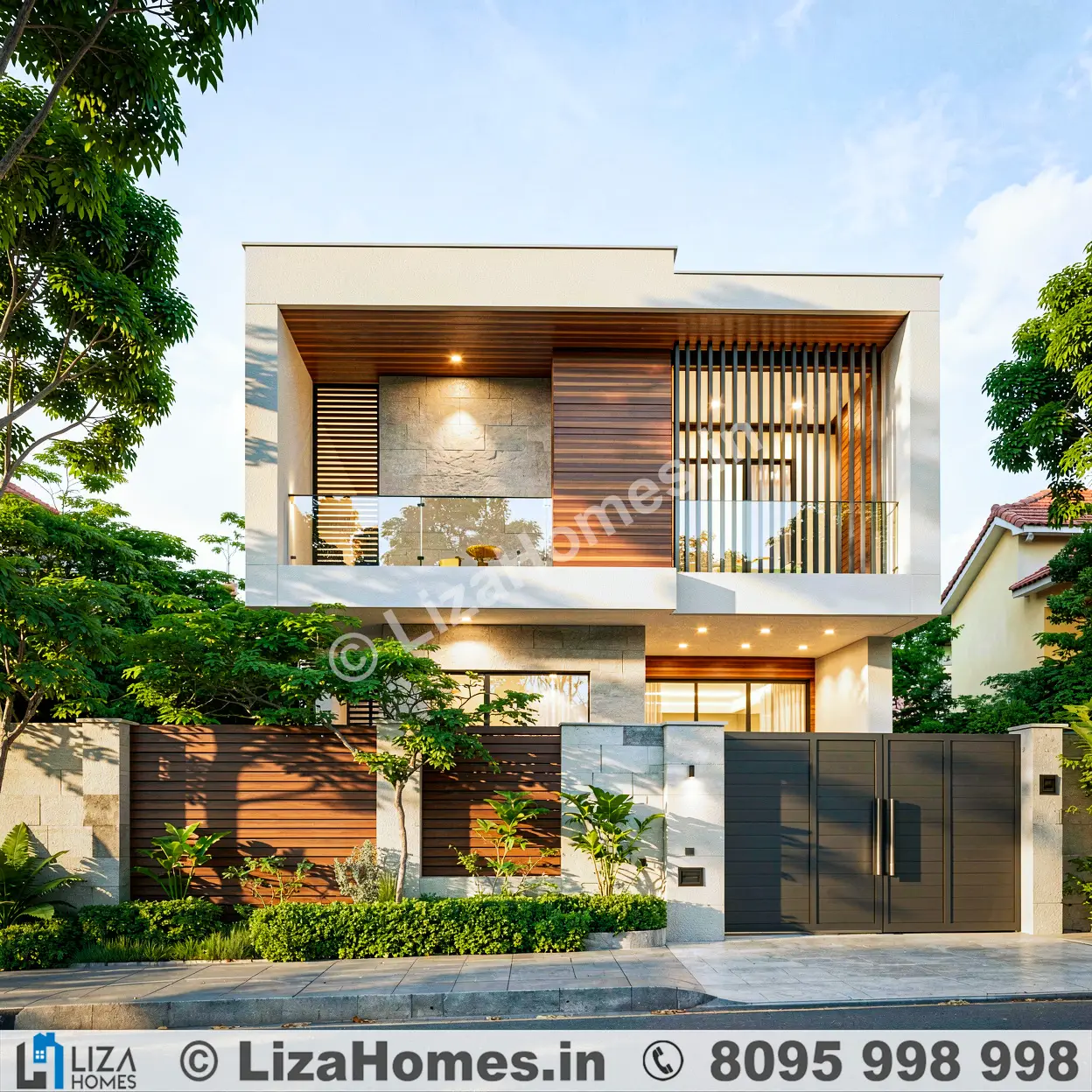 3D facade design - Urban Home Facade Design Bengaluru 3D exterior rendering