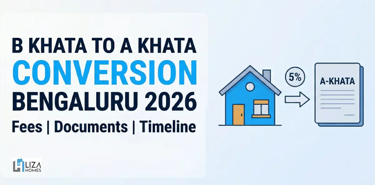 B Khata to A Khata Conversion in Bengaluru (2026): Fees Slashed to 2% & Rules